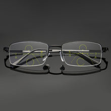 Load image into Gallery viewer, Titanium progressive far and near dual-use reading glasses-IT