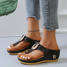 Load image into Gallery viewer, Ladies Flip Flop Wedge slippers