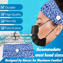 Load image into Gallery viewer, Button Elastic Hair Bands For Ear Saver
